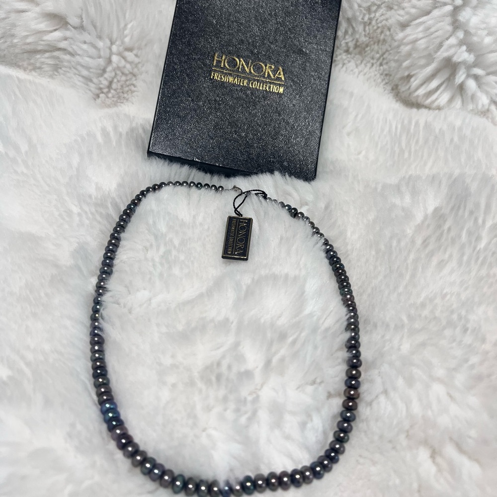Honora Black Freshwater Pearl Necklace